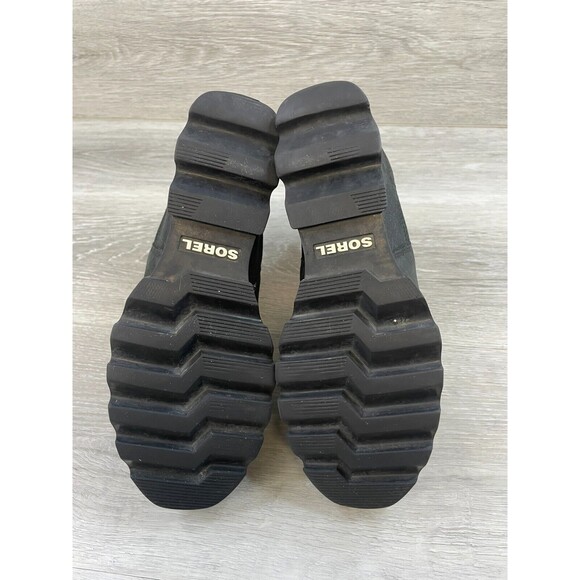 Sorel Joan of Arctic Wedge III Womens Boots Black Leather 7 Wedge Cold Shoes - Picture 6 of 11